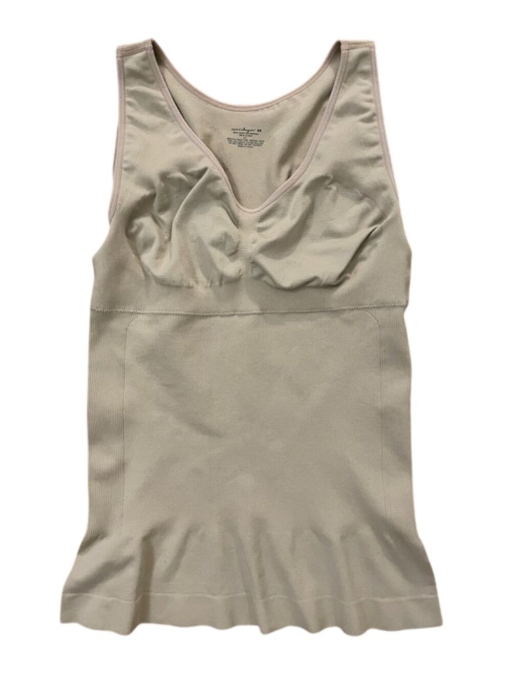 CamiShaper Women's 2X Shapewear Tank Top Camisole Beige Nude Body Shaper Support